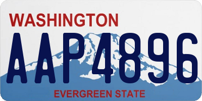 WA license plate AAP4896