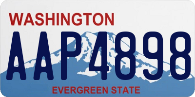 WA license plate AAP4898