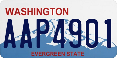 WA license plate AAP4901