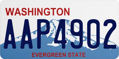 WA license plate AAP4902