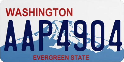 WA license plate AAP4904