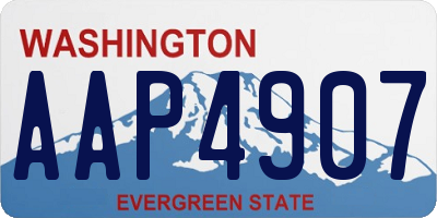 WA license plate AAP4907