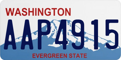 WA license plate AAP4915