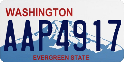 WA license plate AAP4917