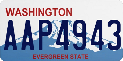 WA license plate AAP4943