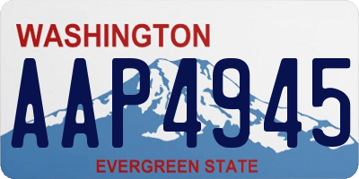 WA license plate AAP4945