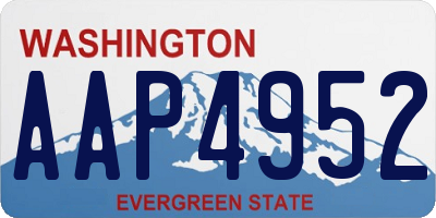 WA license plate AAP4952