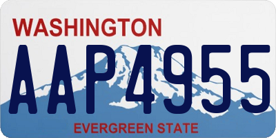 WA license plate AAP4955