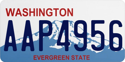 WA license plate AAP4956