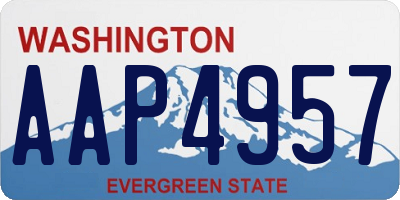 WA license plate AAP4957