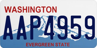 WA license plate AAP4959