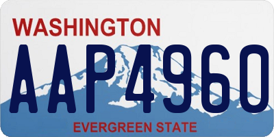 WA license plate AAP4960