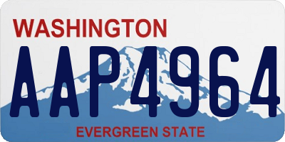 WA license plate AAP4964