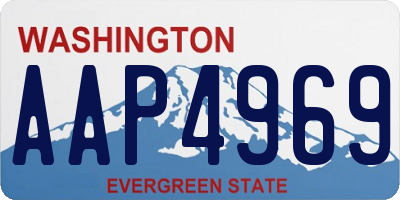 WA license plate AAP4969