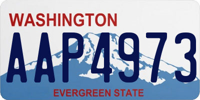 WA license plate AAP4973