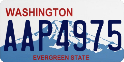 WA license plate AAP4975