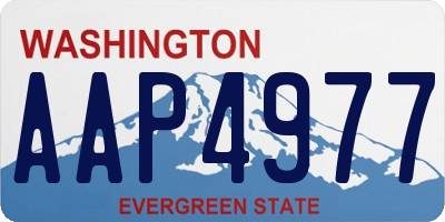 WA license plate AAP4977