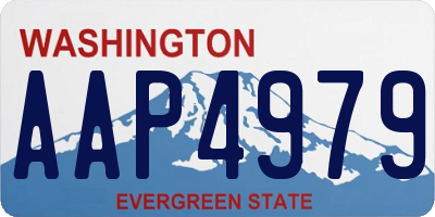 WA license plate AAP4979