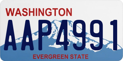 WA license plate AAP4991