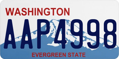 WA license plate AAP4998