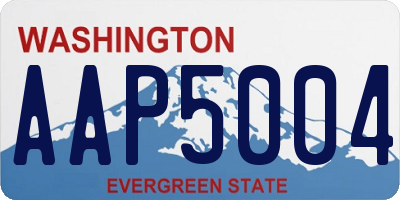 WA license plate AAP5004