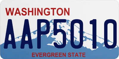 WA license plate AAP5010