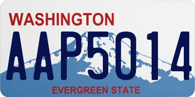 WA license plate AAP5014