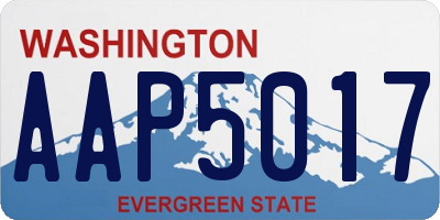 WA license plate AAP5017