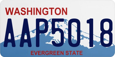 WA license plate AAP5018