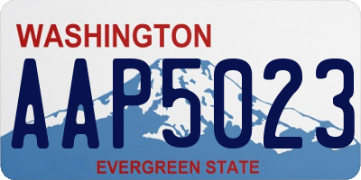 WA license plate AAP5023