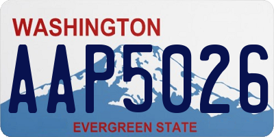 WA license plate AAP5026