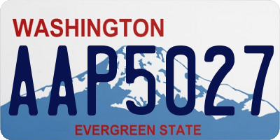 WA license plate AAP5027