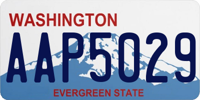 WA license plate AAP5029