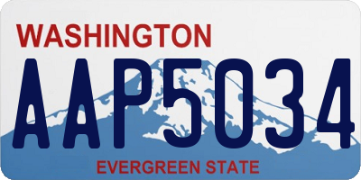 WA license plate AAP5034