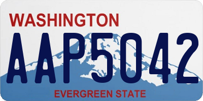 WA license plate AAP5042