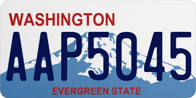 WA license plate AAP5045