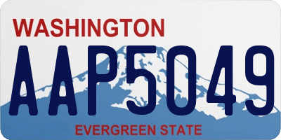 WA license plate AAP5049