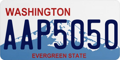 WA license plate AAP5050