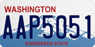 WA license plate AAP5051