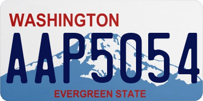 WA license plate AAP5054