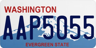 WA license plate AAP5055