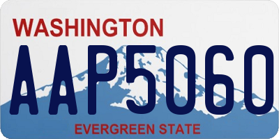 WA license plate AAP5060