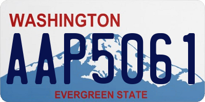 WA license plate AAP5061