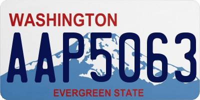 WA license plate AAP5063