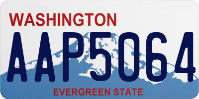 WA license plate AAP5064