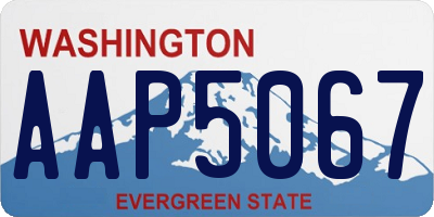 WA license plate AAP5067