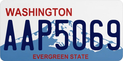 WA license plate AAP5069