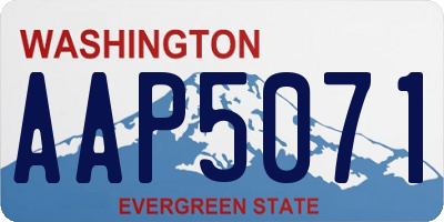 WA license plate AAP5071