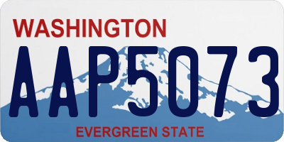 WA license plate AAP5073