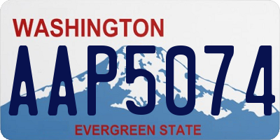 WA license plate AAP5074